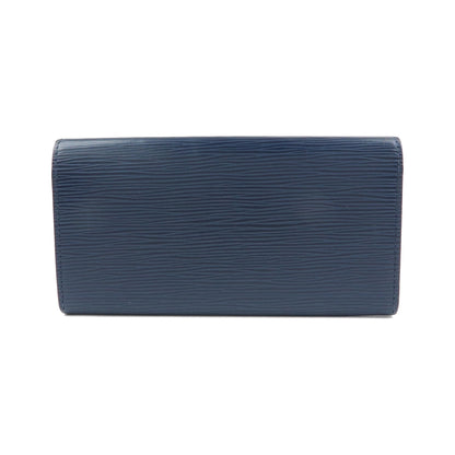 Louis Vuitton Emilie Epi Leather, Blue, Leather, Wallet