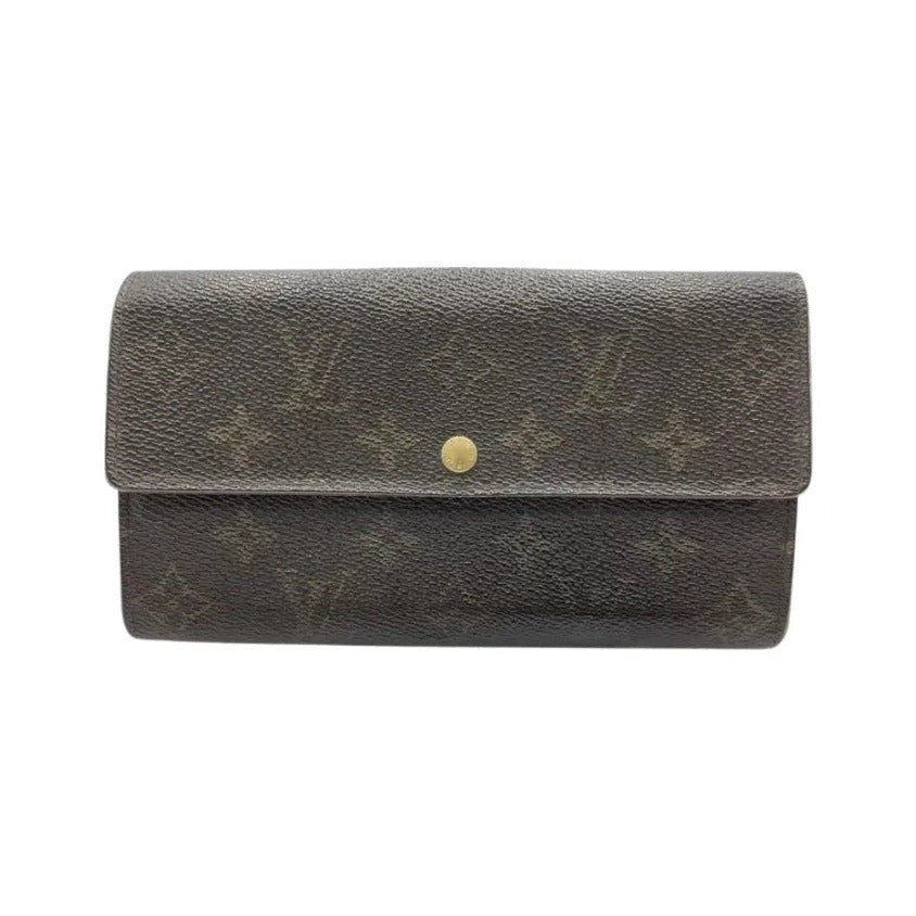 Louis Vuitton Emilie Monogram Canvas, Brown, Canvas, Wallet
