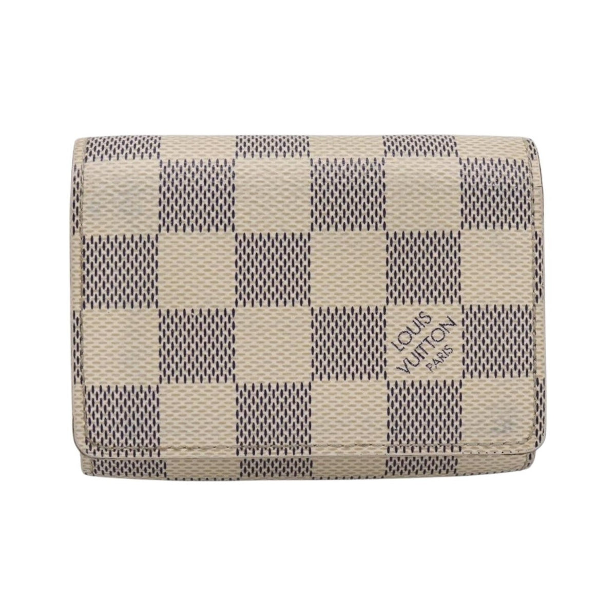 Louis Vuitton Envelope Business Card Holder Damier, White, Canvas, Card Holder