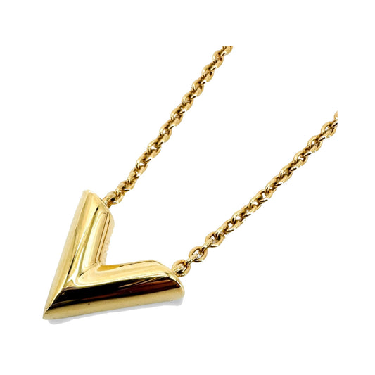 Louis Vuitton Essential V Metal, Gold, Other, Necklace