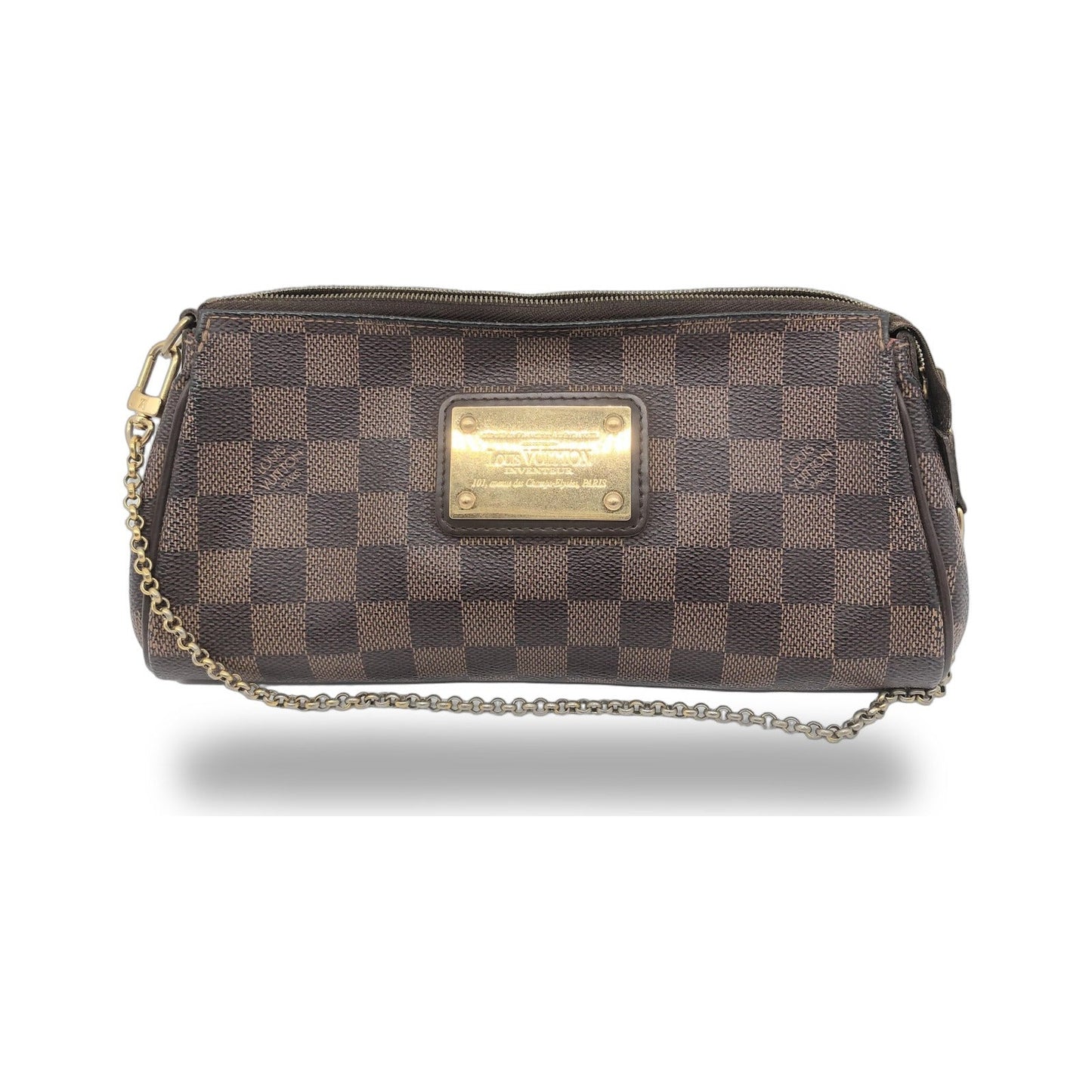 Louis Vuitton Eva Damier Ebene, Brown, Canvas, Shoulder Bag