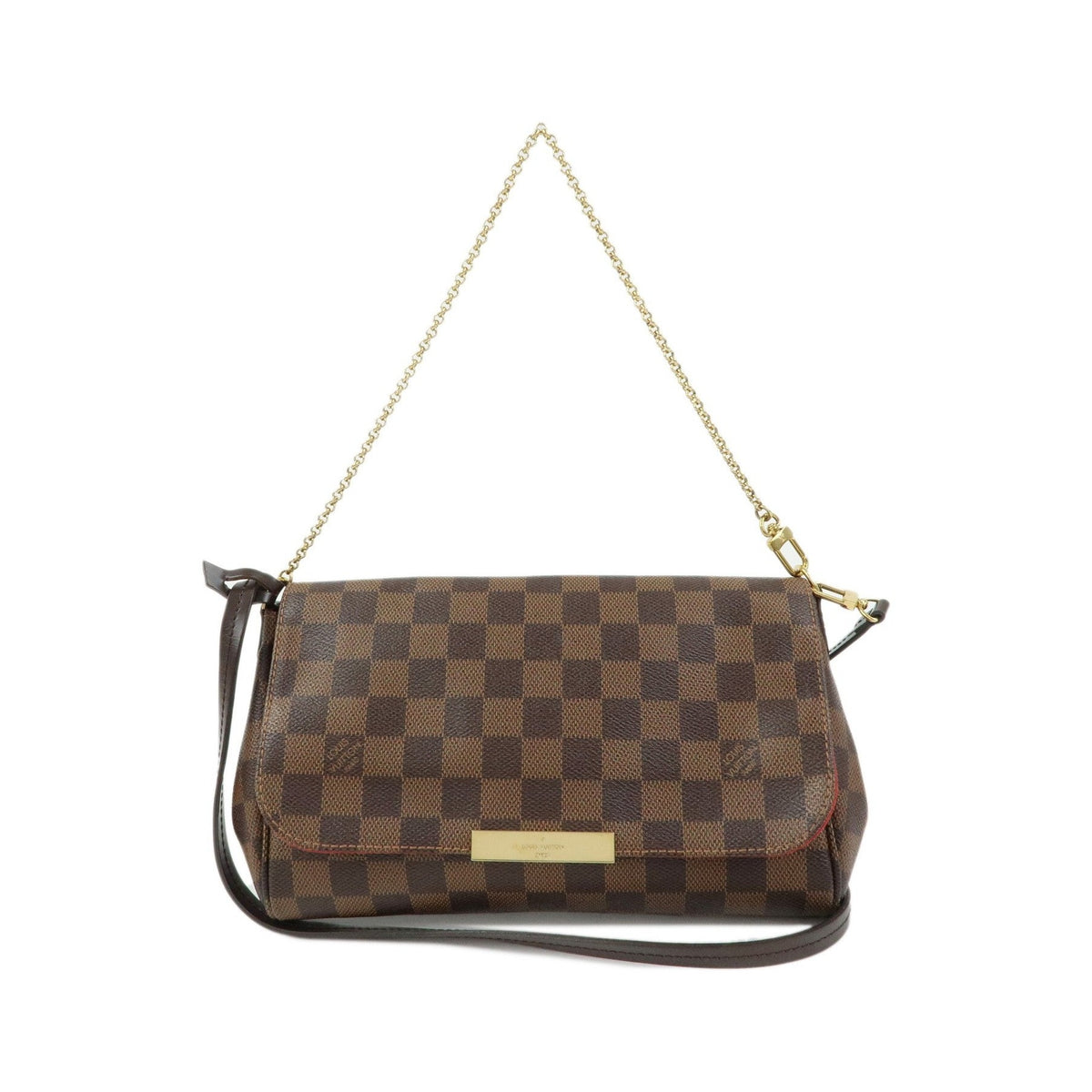 Louis Vuitton Favorite Damier, Brown, Canvas, Handbag