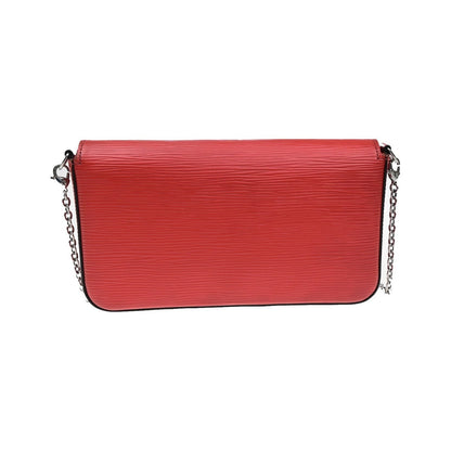 Louis Vuitton Felicie Chain Epi Leather, Red, Leather, Clutch