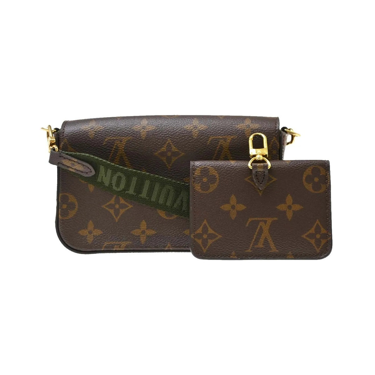 Louis Vuitton Felicie Strap & Go Monogram Canvas, Brown, Canvas, Shoulder Bag