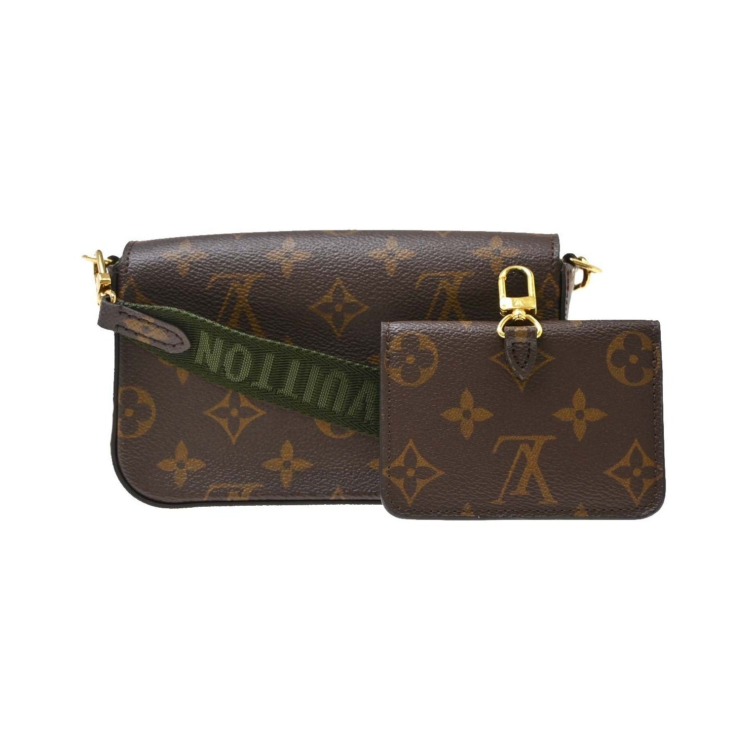 Louis Vuitton Felicie Strap & Go Monogram Canvas, Brown, Canvas, Shoulder Bag
