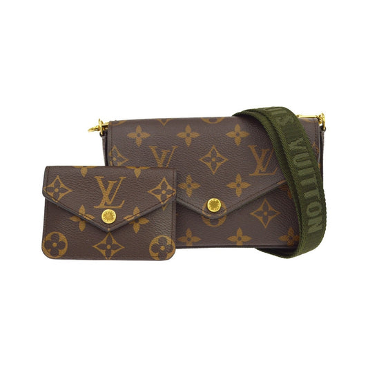 Louis Vuitton Felicie Strap & Go Monogram Canvas, Brown, Canvas, Shoulder Bag