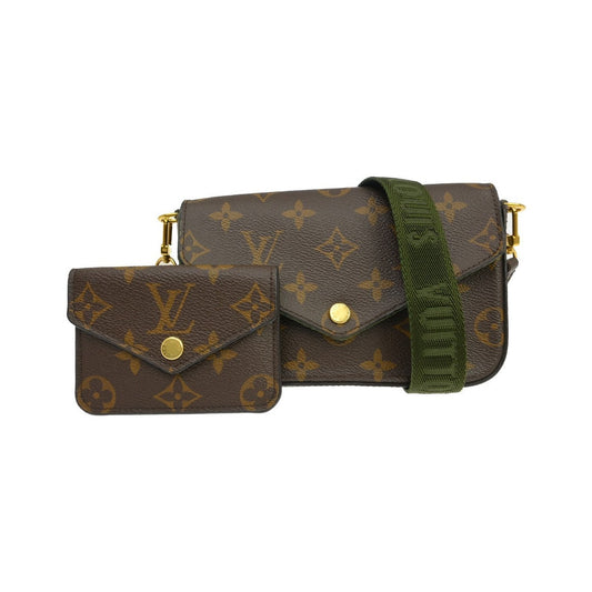 Louis Vuitton Felicie Strap & Go Monogram Canvas, Brown, Canvas, Shoulder Bag
