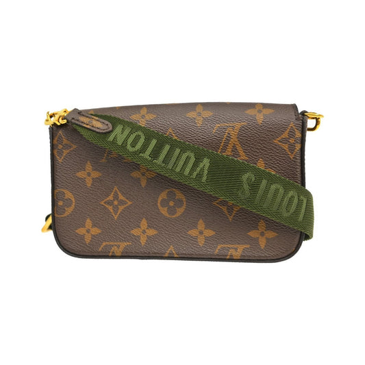 Louis Vuitton Felicie Strap & Go Monogram Canvas, Brown, Canvas, Shoulder Bag