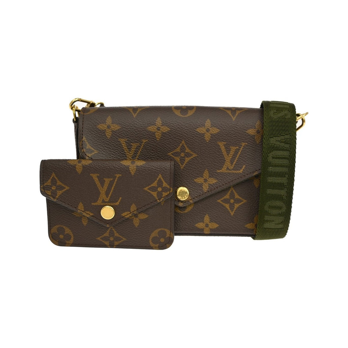 Louis Vuitton Felicie Strap & Go Monogram Canvas, Multicolour, Canvas, Shoulder Bag
