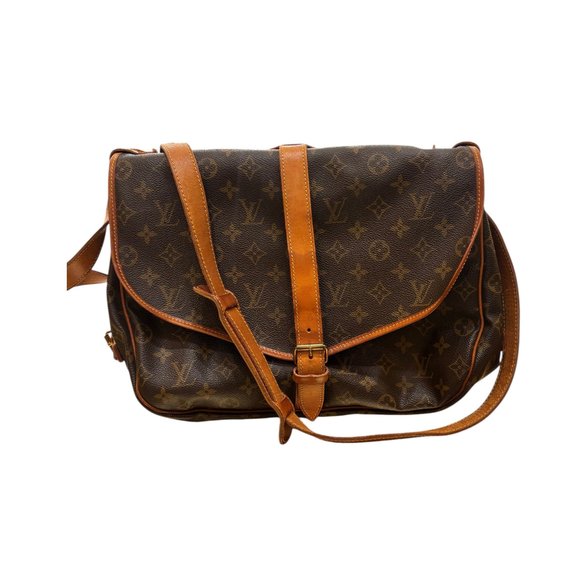 Louis Vuitton Flore Saumur Perforated Monogram Canvas, Brown, Leather, Handbag