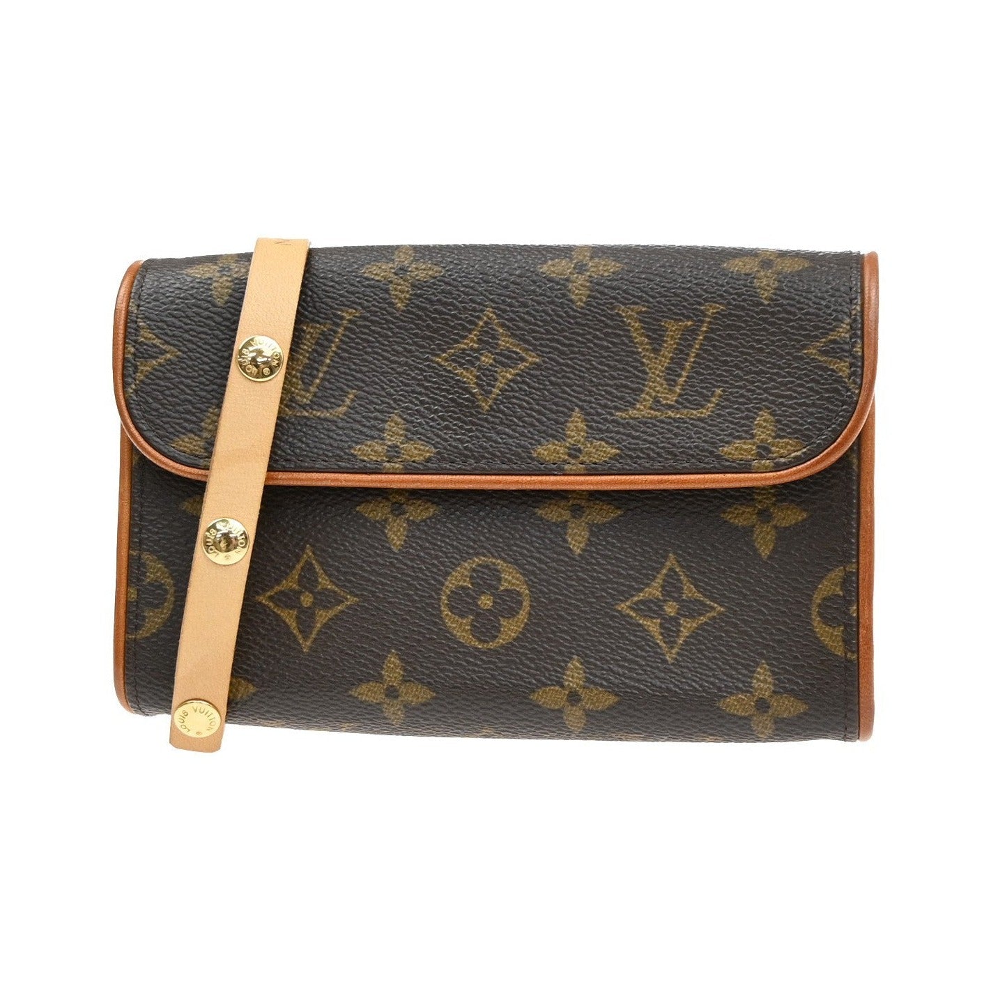 Louis Vuitton Florentine Canvas, Brown, Canvas, Clutch