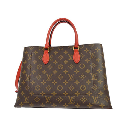 Louis Vuitton Flower Tote Monogram Canvas with Leather, Brown, Canvas, Handbag