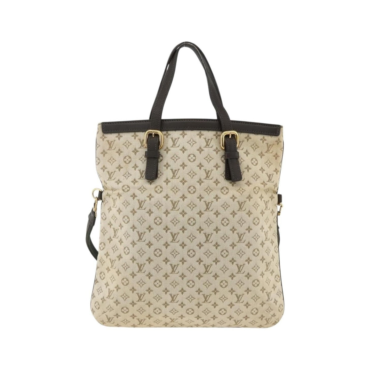 Louis Vuitton Francoise Mini lin, Khaki, Canvas, Tote Bag