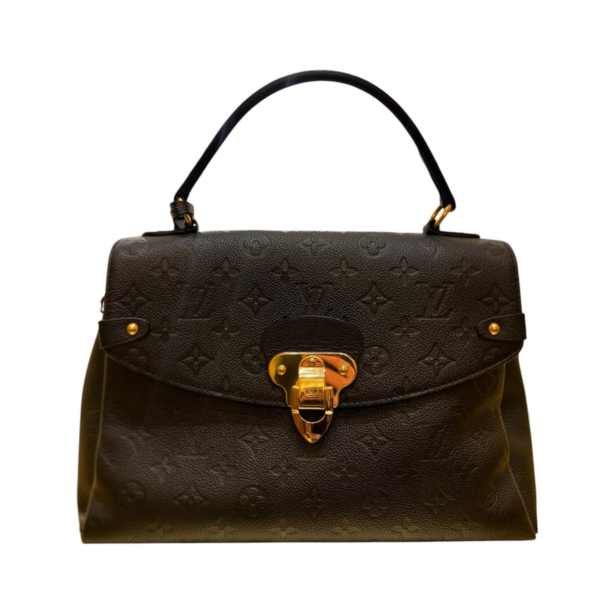 Louis Vuitton Georges Monogram Empreinte Leather, Black, Leather, Handbag