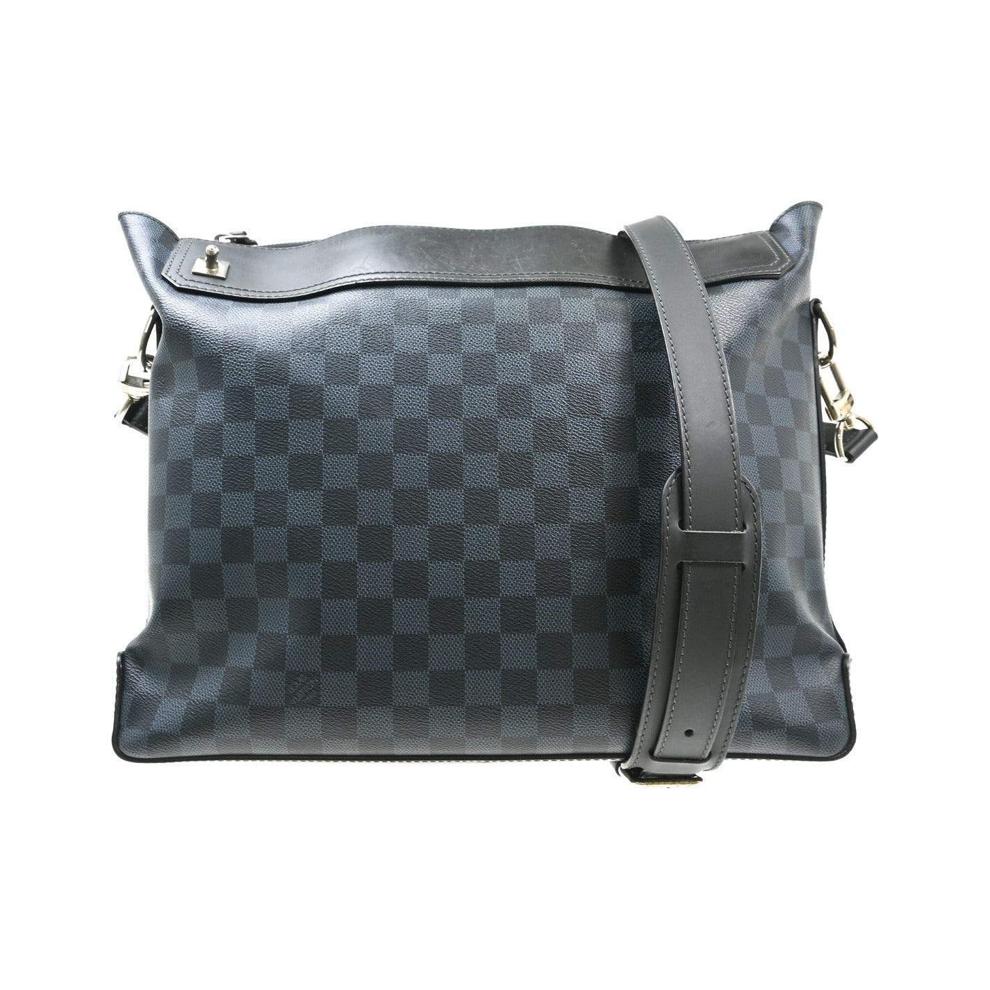 Louis Vuitton Greenwich Messenger Damier Cobalt, Black, Canvas, Handbag
