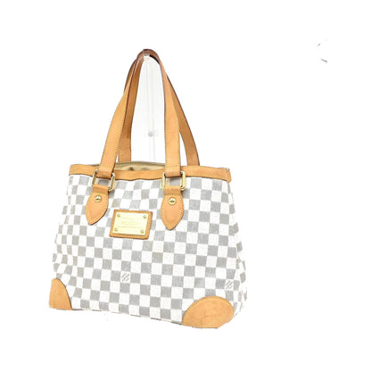 Louis Vuitton Hampstead Damier, White, Canvas, Tote Bag