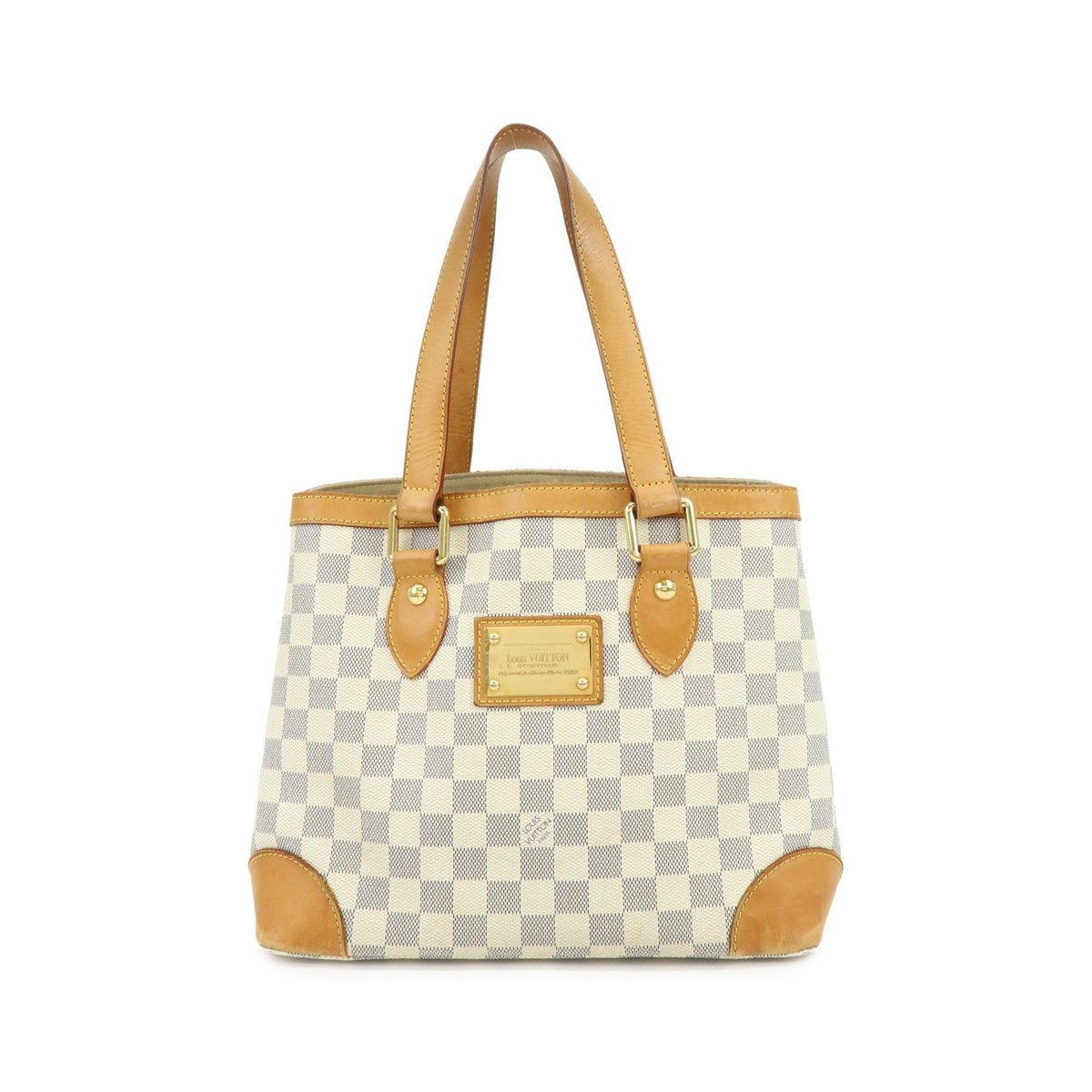 Louis Vuitton Hampstead Damier, Beige, Canvas, Handbag