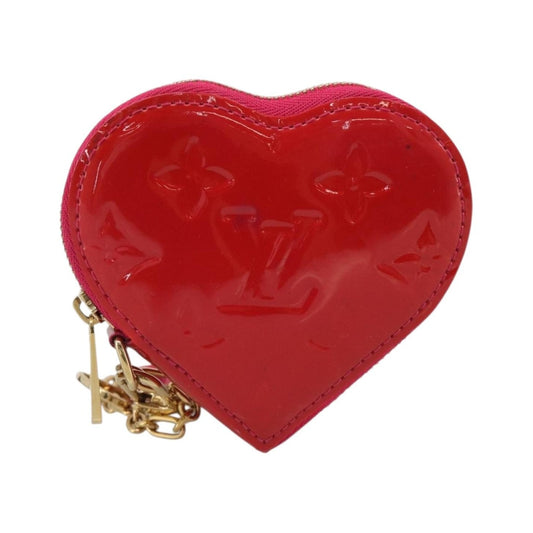 Louis Vuitton Heart Coin Purse Monogram Vernis, Pink, Patent Leather, Clutch