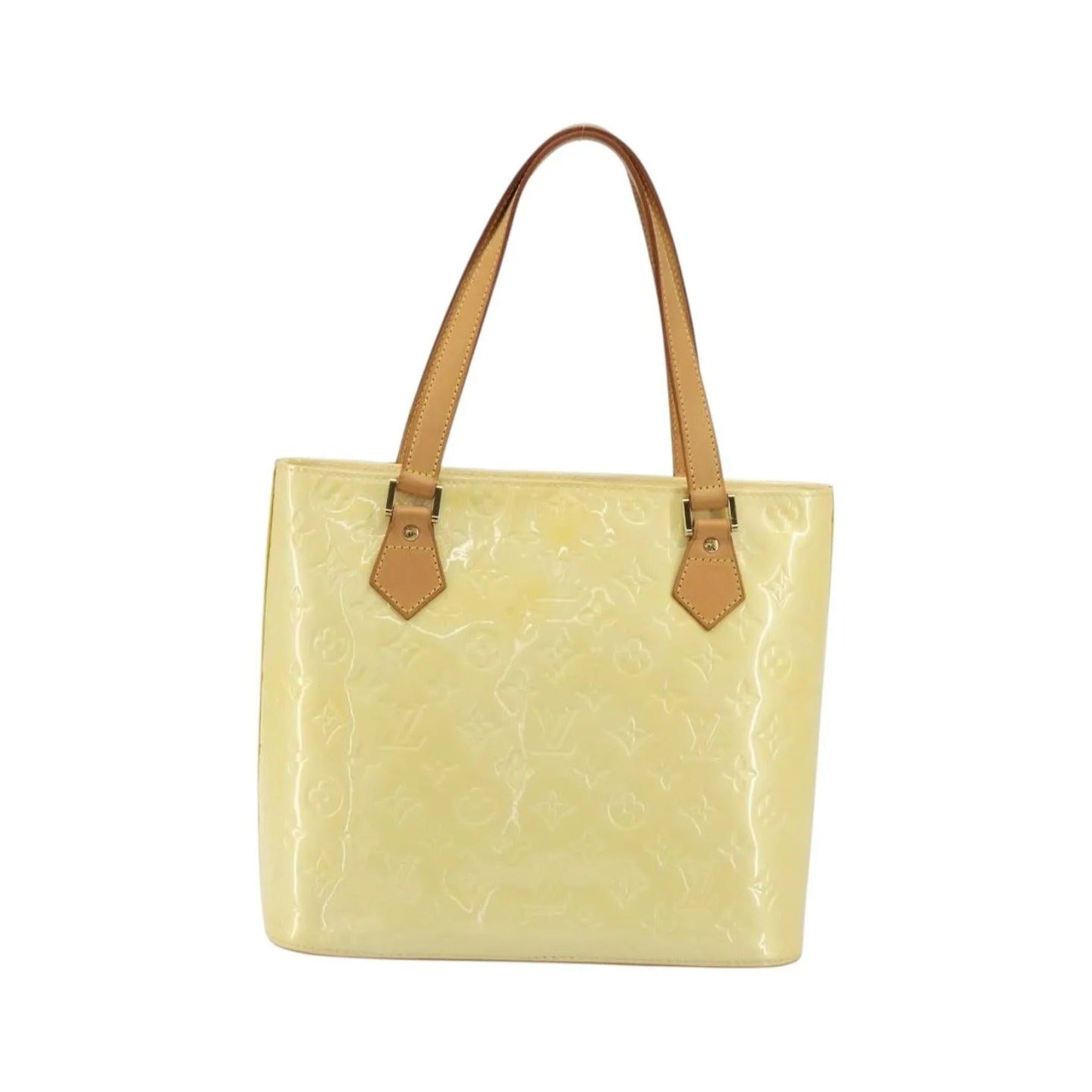 Louis Vuitton Houston Monogram Vernis, Beige, Patent Leather, Tote Bag