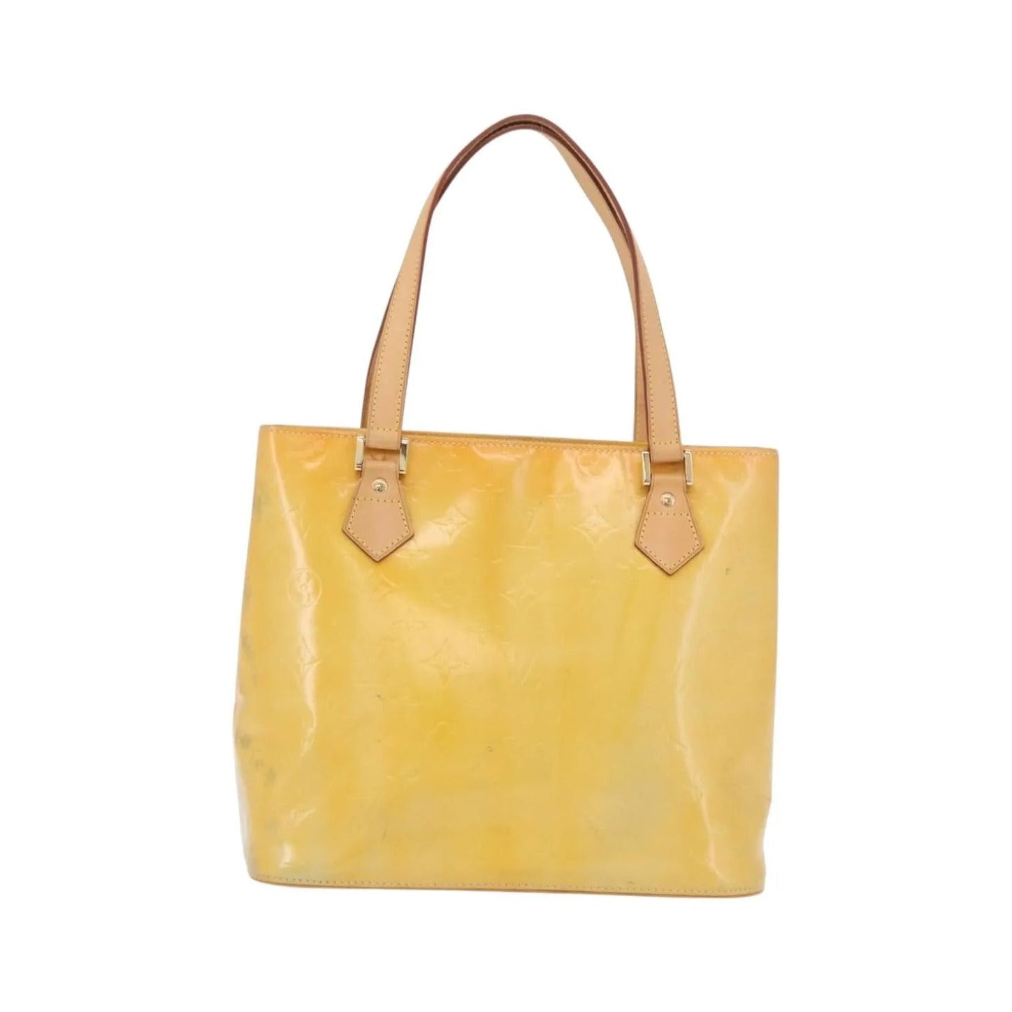 Louis Vuitton Houston Monogram Vernis, Yellow, Patent Leather, Handbag