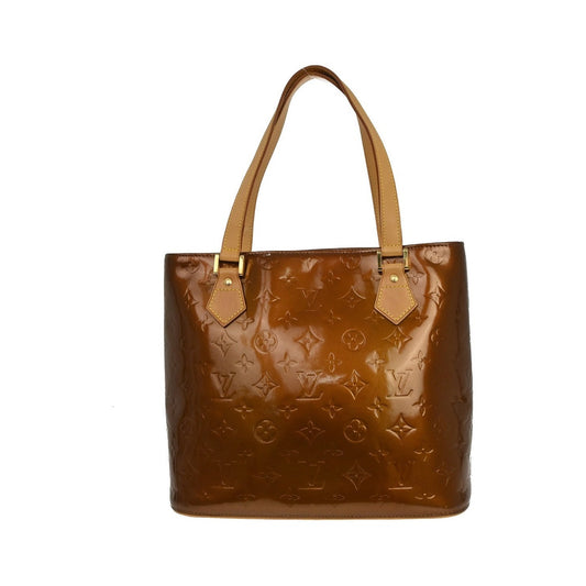 Louis Vuitton Houston Monogram Vernis, Brown, Patent Leather, Tote Bag