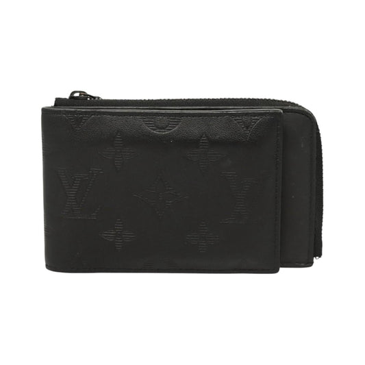 Louis Vuitton Hybrid Monogram Shadow Leather, Black, Leather, Wallet