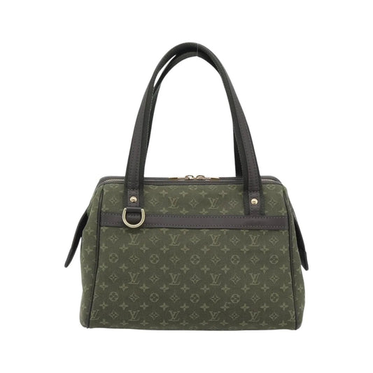 Louis Vuitton Joséphine Mini Lin, Khaki, Canvas, Handbag