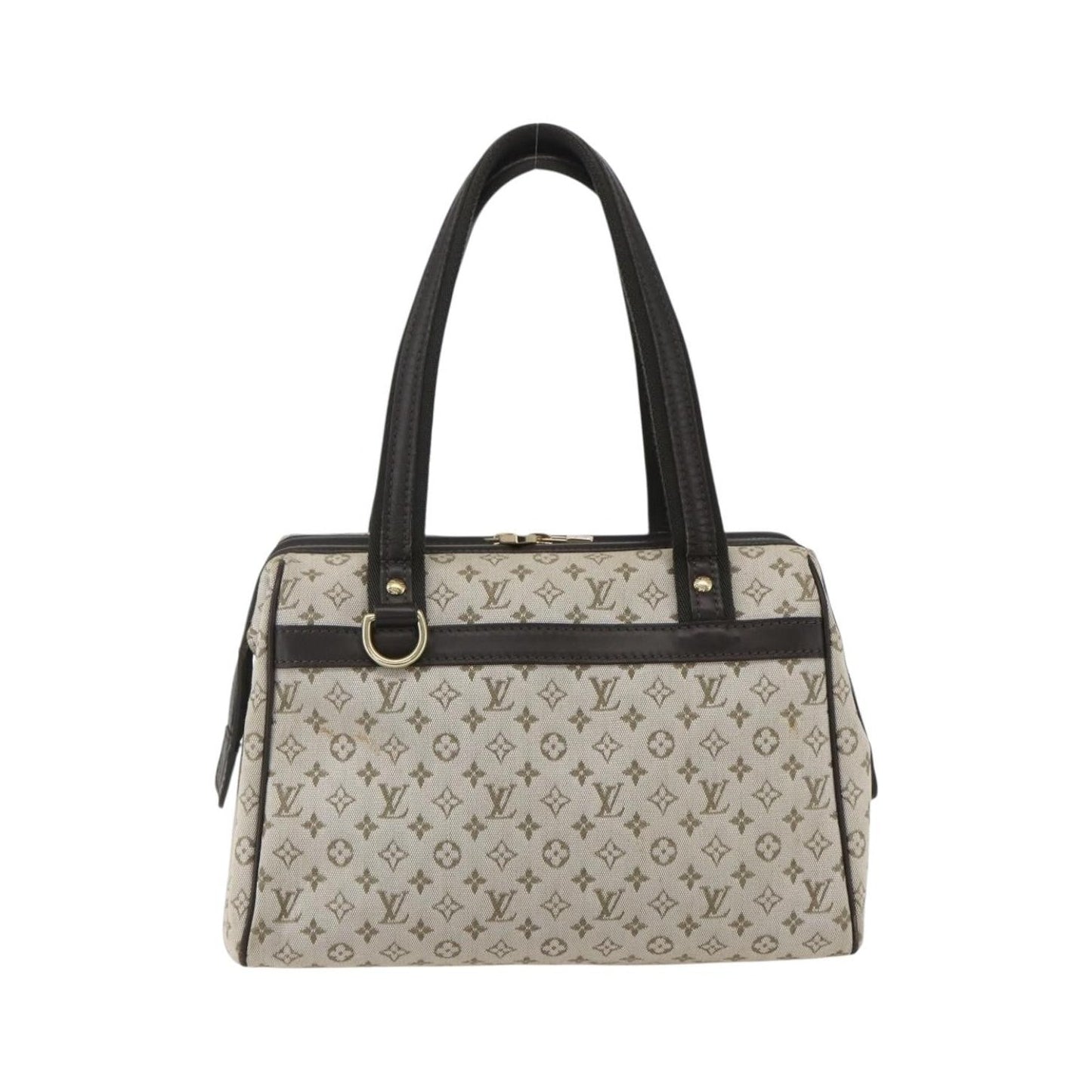 Louis Vuitton Josephine Mini Lin, Khaki, Canvas, Handbag