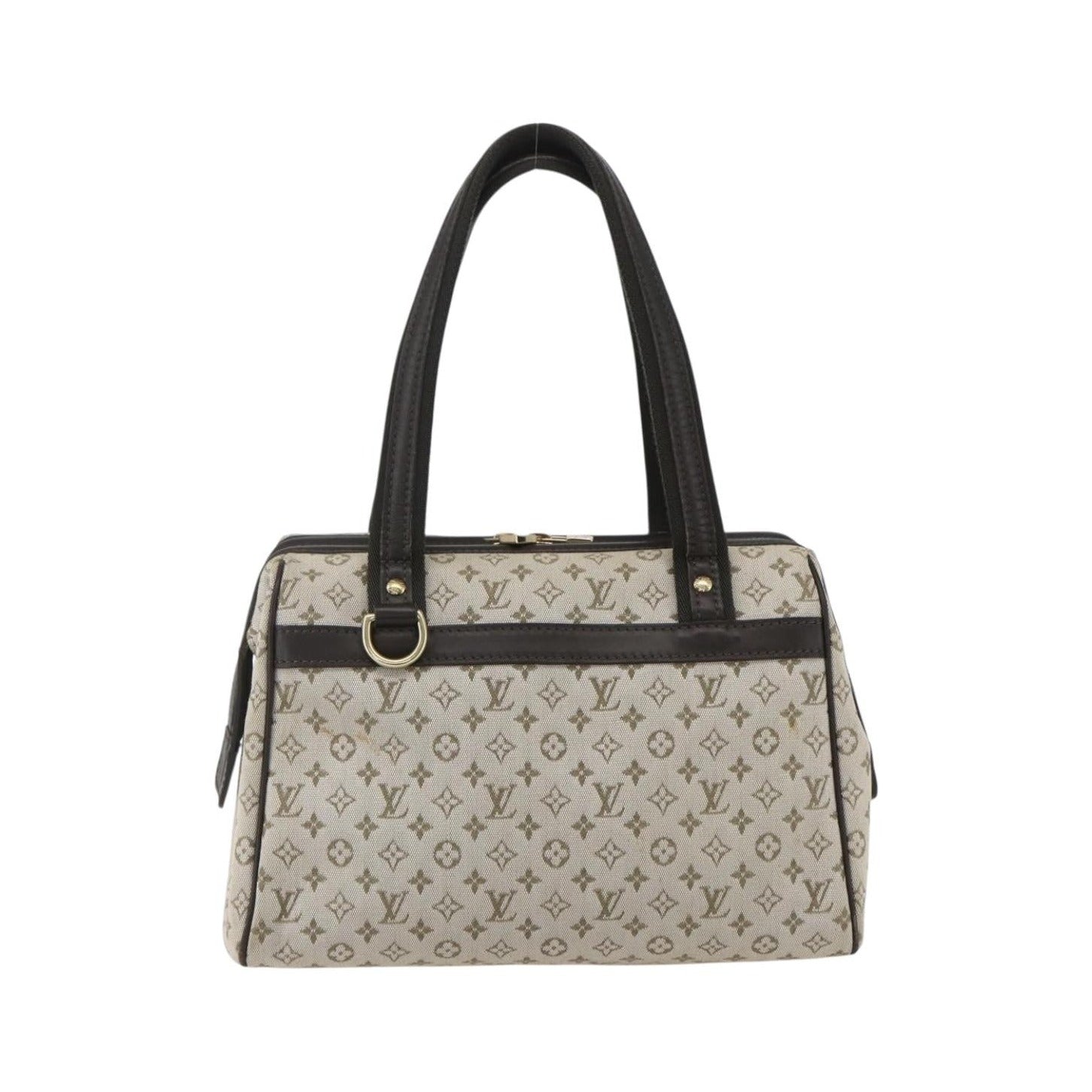 Louis Vuitton Josephine Mini Lin, Khaki, Canvas, Handbag