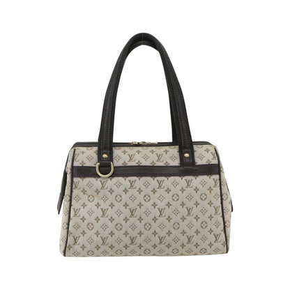 Louis Vuitton Josephine Mini Lin, Khaki, Canvas, Handbag