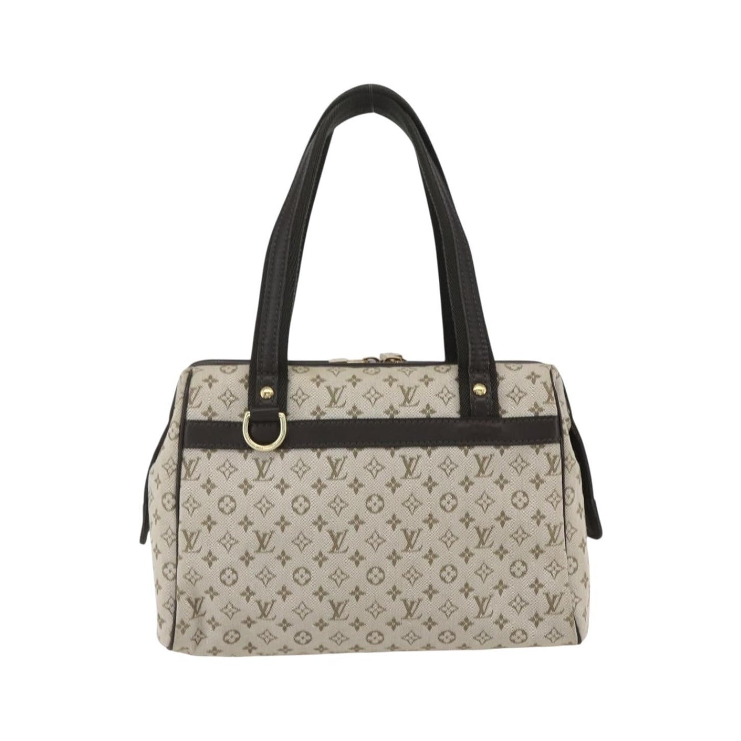 Louis Vuitton Josephine Mini Lin, Khaki, Canvas, Handbag