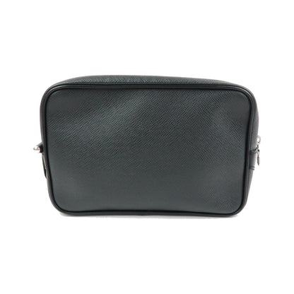 Louis Vuitton Kaluga Pochette Clutch Taiga Leather, Black, Leather, Clutch
