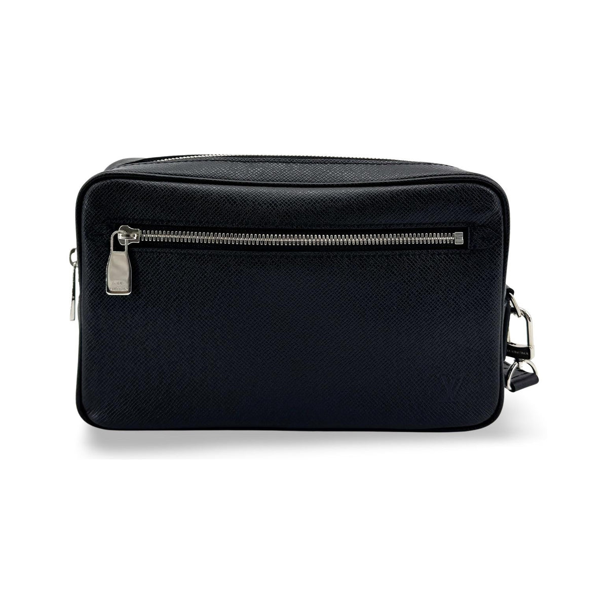 Louis Vuitton Kasai Clutch Taiga Leather, Black, Leather, Clutch