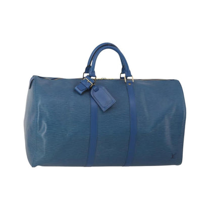 Louis Vuitton Keepall Bag Epi Leather, Blue, Leather, Travel Bag