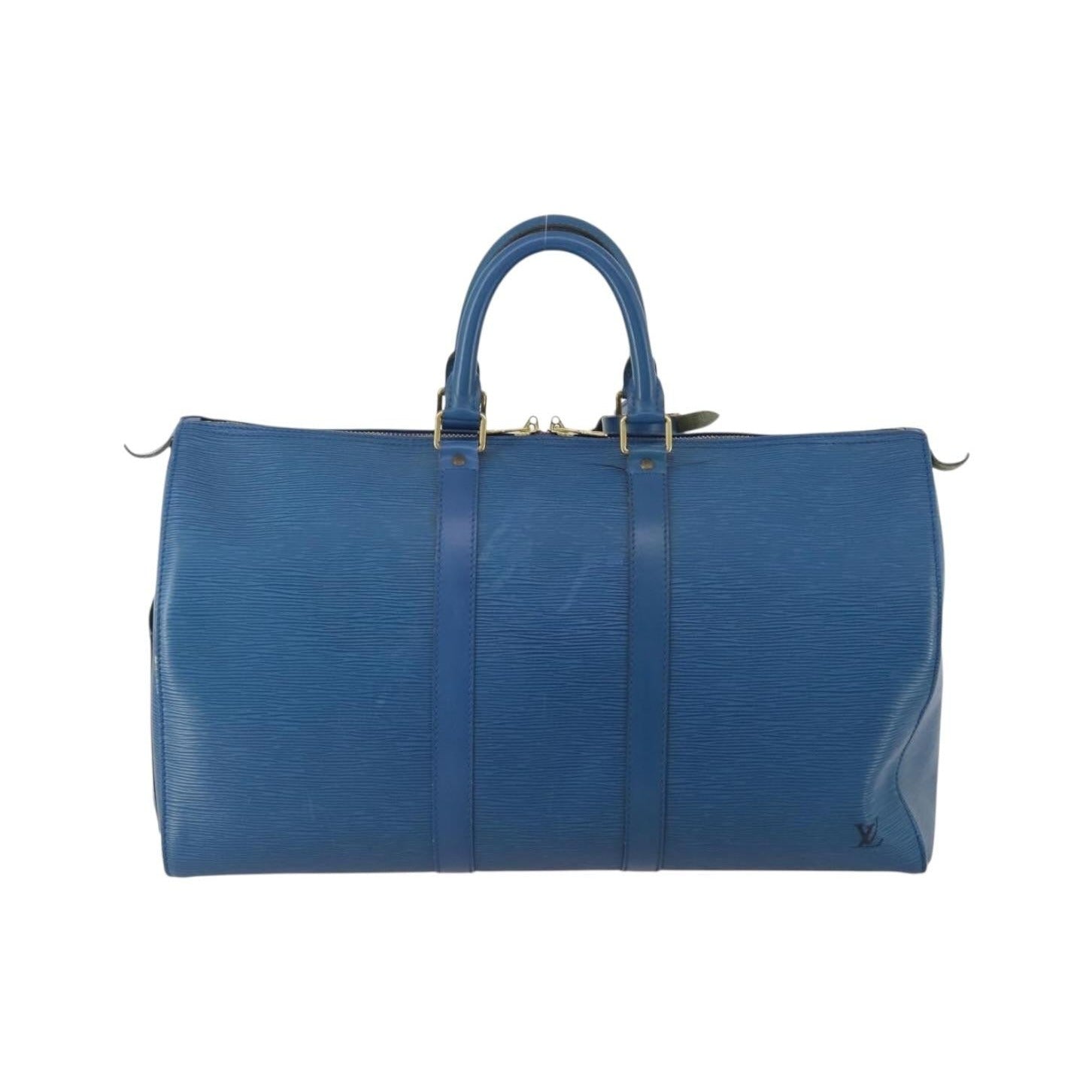 Louis Vuitton Keepall Bag Epi Leather, Blue, Leather, Travel Bag