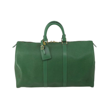 Louis Vuitton Keepall Bag Epi Leather, Green, Leather, Travel Bag