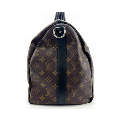 Louis Vuitton Keepall Bandouliere Macassar Monogram Canvas, Brown, Canvas, Travel Bag