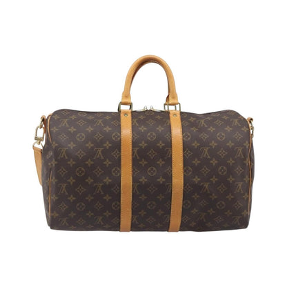 Louis Vuitton Keepall Bandouliere Macassar Monogram Canvas, Brown, Canvas, Travel Bag