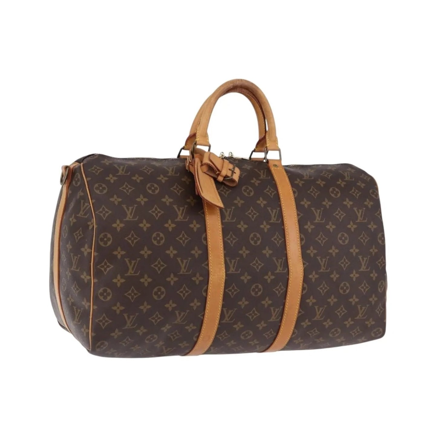 Louis Vuitton Keepall Bandoulière Monogram, Brown, Canvas, Travel Bag