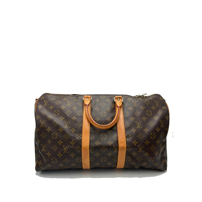 Louis Vuitton keepall bandoulière monogram, Brown, Canvas, Handbag