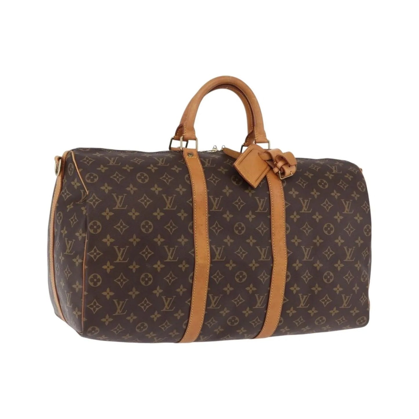 Louis Vuitton Keepall Bandoulière Monogram, Brown, Canvas, Travel Bag