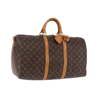 Louis Vuitton Keepall Bandoulière Monogram, Brown, Canvas, Travel Bag