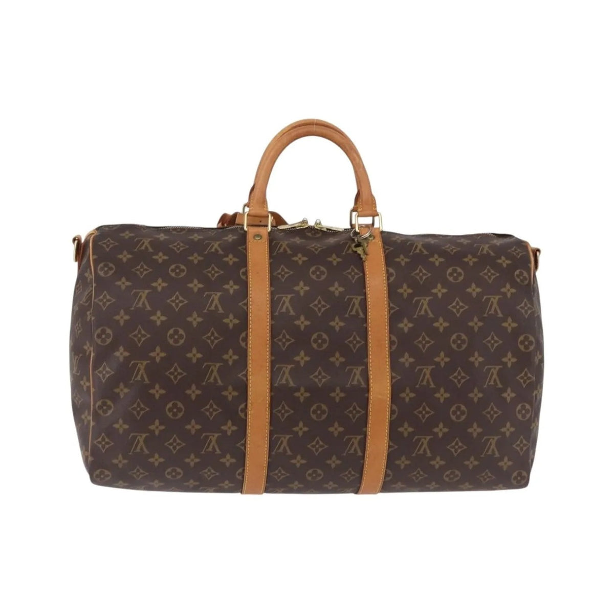 Louis Vuitton Keepall Bandoulière Monogram, Brown, Canvas, Travel Bag
