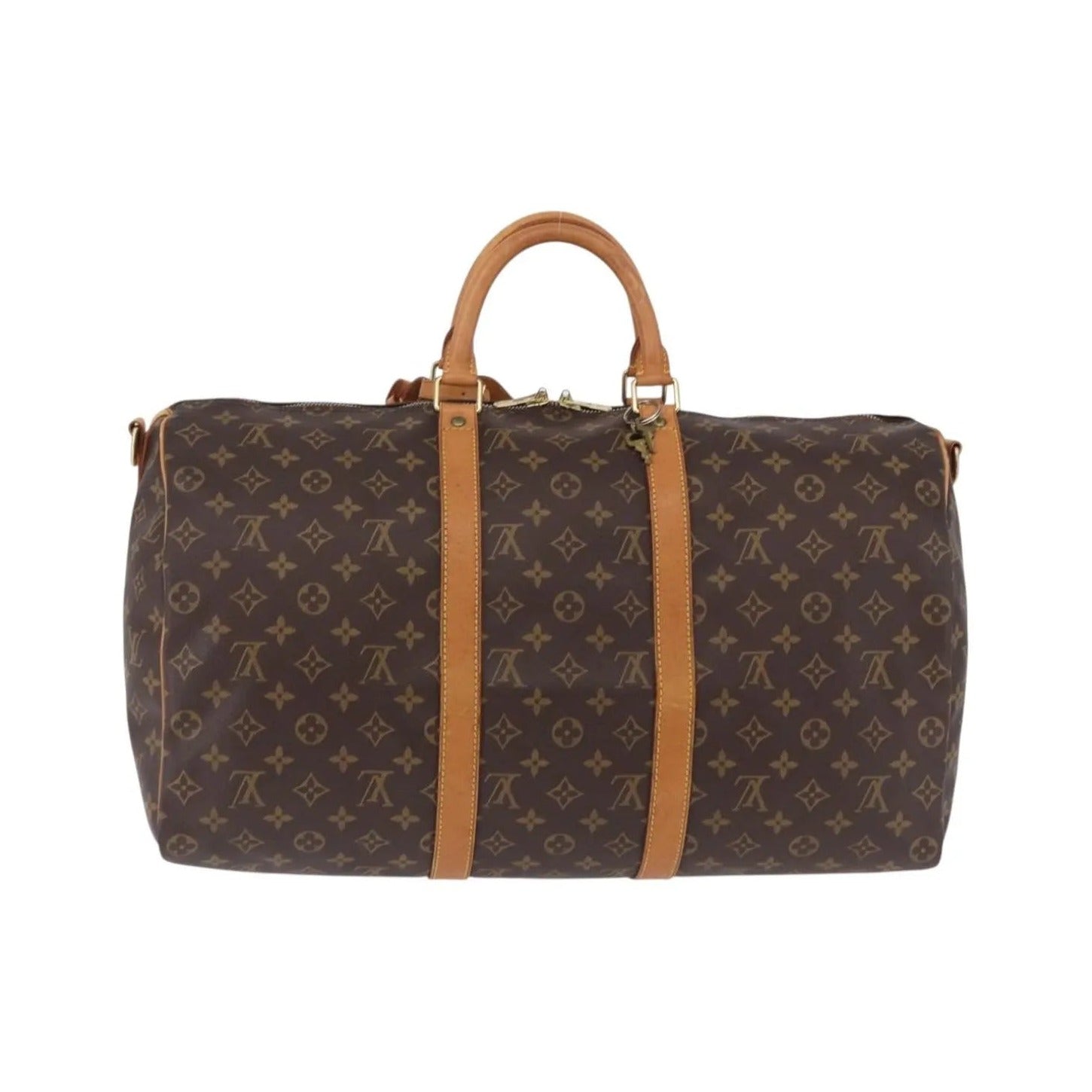 Louis Vuitton Keepall Bandoulière Monogram, Brown, Canvas, Travel Bag