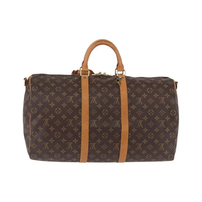 Louis Vuitton Keepall Bandoulière Monogram, Brown, Canvas, Travel Bag