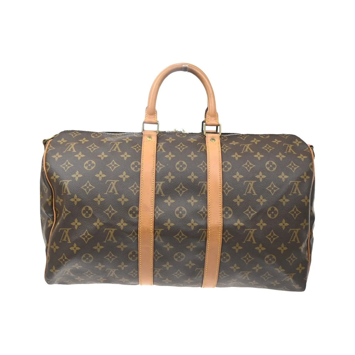 Louis Vuitton Keepall Bandoulière Monogram, Brown, Canvas, Travel Bag
