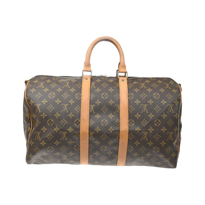 Louis Vuitton Keepall Bandoulière Monogram, Brown, Canvas, Travel Bag