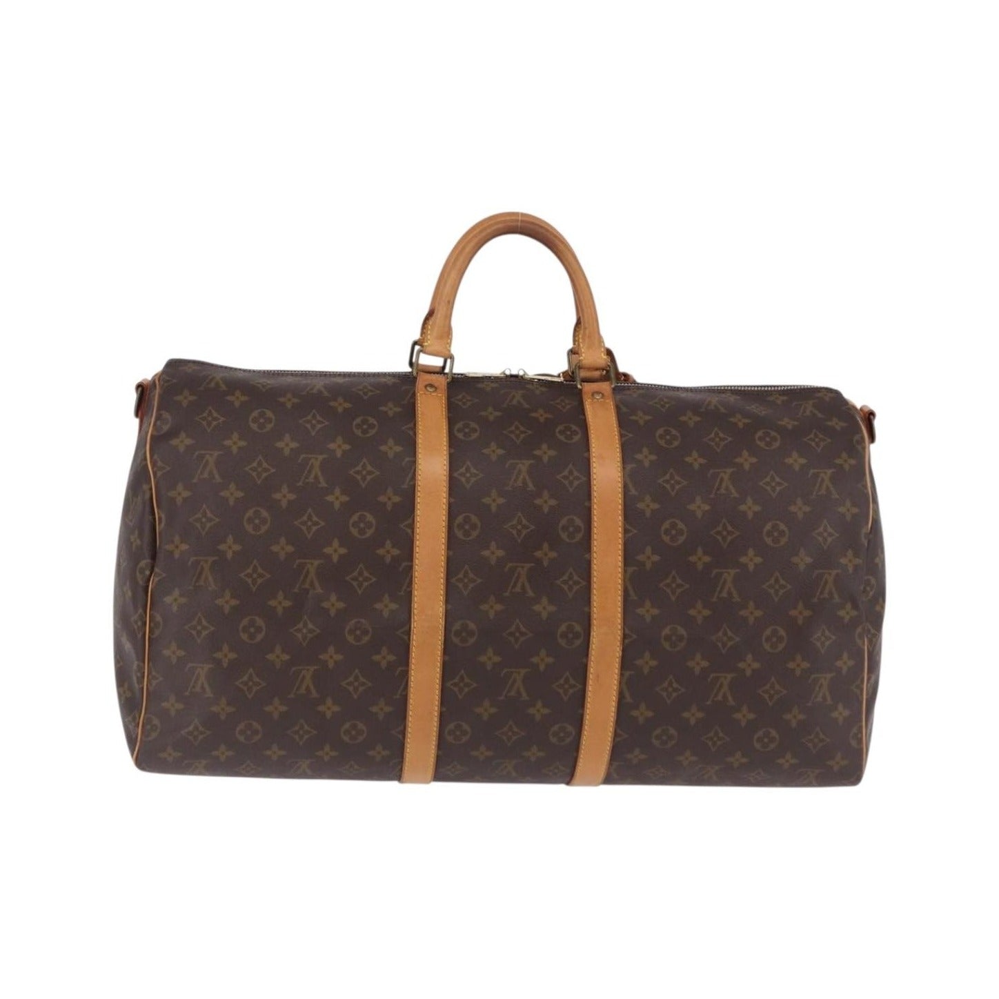 Louis Vuitton Keepall Bandoulière Monogram, Brown, Canvas, Travel Bag