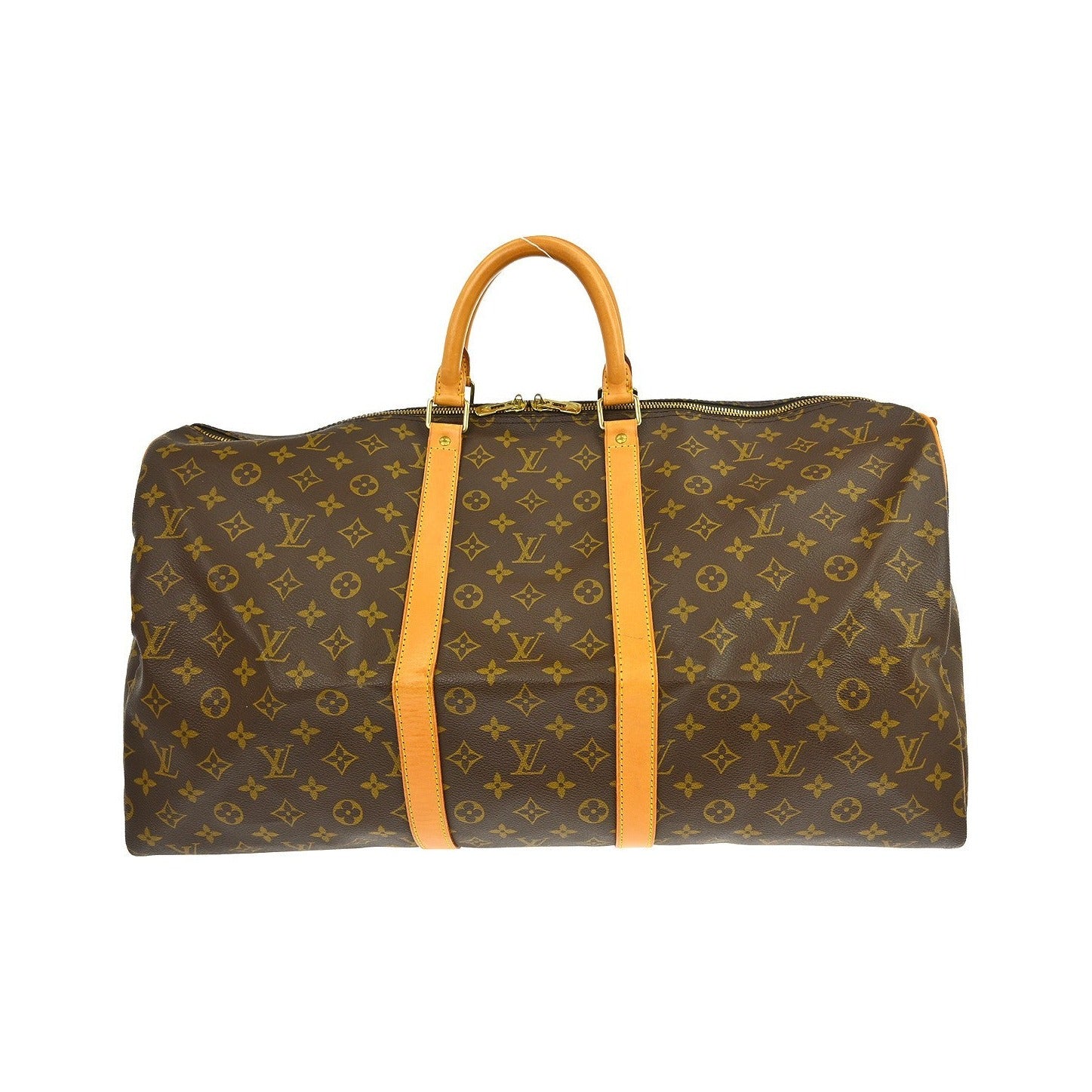 Louis Vuitton Keepall Bandoulière Monogram, Brown, Canvas, Travel Bag