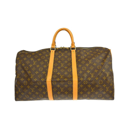 Louis Vuitton Keepall Bandoulière Monogram, Brown, Canvas, Travel Bag